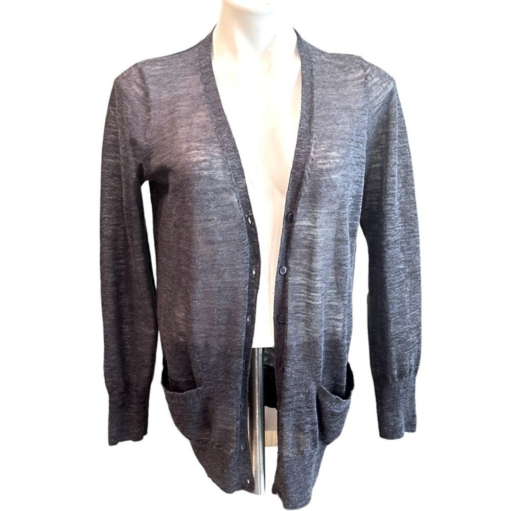 J Crew Dark Blue V Neck Button Up Cardigan Size‎ small